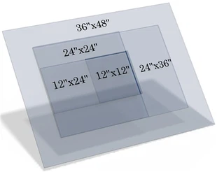 חלון בטיחות לייזר גיליון אקרילי צפייה 10600nm CO2 מכונת לייזר גודל להתאמה אישית